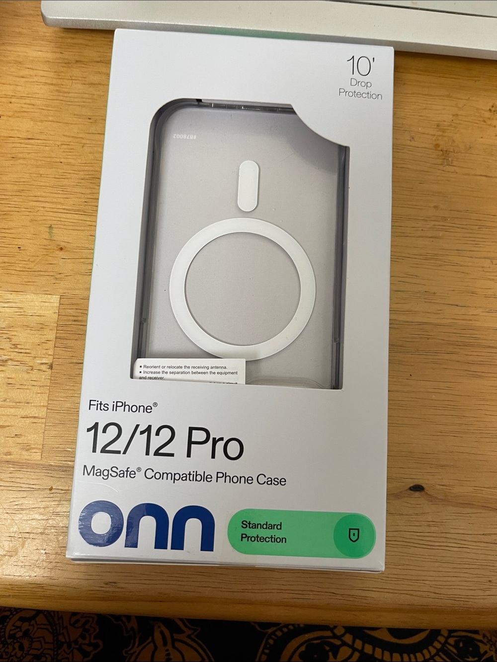 onn Clear MagSafe-Compatible iPhone 12/12 Pro Case in White Ring